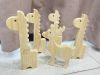 Kids Colorful Wooden Animals Handmade Basswood Stacking Blocks Toys Forest Trees Lion Elephant