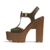 Casual T Strap Chunky Heeled Waterproof Platform Lug Sole Thick Sandals