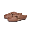 round head leather sandals flats with soft soles are available