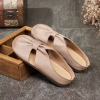 round head leather sandals flats with soft soles are available