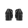 Square Toe Slip On Leather Women Office Dress Chunky High Heel Loafers Pump Shoes