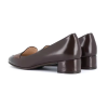 Leather Casual Office Dress Classic Square Toe Slip-On Mid-Heel Women Penny Loafer