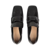 Square Toe Slip On Leather Women Office Dress Chunky High Heel Loafers Pump Shoes