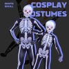 Halloween children's costume Boy skeleton costume Horror game ghost costume Family party cosplay costume