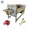 This industrial used brush roller potato washing peeling machine is made of food grade SUS 304 stainless steel