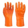 Cheap Red PVC Coating Dipped Heavy Duty Palm Acid Alkali Oil Rough Finished Surface Chemical Resistant Non Anti slip Gloves