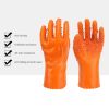 Cheap Red PVC Coating Dipped Heavy Duty Palm Acid Alkali Oil Rough Finished Surface Chemical Resistant Non Anti slip Gloves