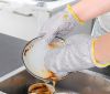 Kitchen wire dishwashing, household cleaning, silver wire dishwashing gloves, heat insulation and waterproof