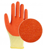 10 Gauge Orange String Knit Cotton Latex Palm Coated Work Gloves Export to Middle Eastern Market