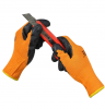 China Wholesale Hand Protection Orange Black Latex Coating Safety Working Gloves for Work
