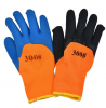 10 Gauge Terry Thickness Liner with Black Latex Crinkle Half Coated Winter Safety Work Gloves