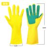 Reusable Household Cleaning Rubber Gloves Kitchen Dish Washing Cleaning Glove With Scouring Pad