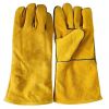 Long double-layer leather labor protection gloves for welders, fireproof star, spatter welding, electric welding, heat insulation