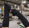 New Black Long Cut-Proof Safety Gloves Anti-Knife Arm Guard Steel Wire Cut Sleeve Lengthened Bag for Butcher Fishing 