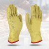Double-layer thickened aramid heat-resistant and high-temperature resistant gloves processed by a glass factory for cut protection 