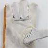 Short Electric Welding Gloves Two-layer Yellow Driver Gloves Full Leather Wear-resistant and Heat-insulating Cowhide Gloves