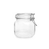 500ml 750ml 1000ml 2000ml Clear Round Food Storage Hermetic Glass Clip Jar for Canned Food Coarse Cereals with Clip Top