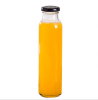 Factory Wholesale 350ml 500ml Clear Tall Round Shape Coffee Juice Milk Tea Beverage Glass Bottle with Metal Lid or Cork