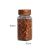 4oz square round seasoning glass bottle 120ml square round kitchen salt spice pepper shaker glass bottle with bamboo lid