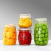  new airtight food storage container 500ml 750ml 1L 1.5L glass pickle jam sauce jar with swing top lid