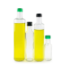 Wholesale 120ml 280ml 520ml 750ml 1000ml Clear Round Shape Cooking Olive Oil Glass Bottle with Black Green Twist Lid