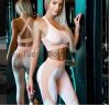 Women Seamless Fitness Set High Elastic Long Sleeve Top Leggings Women Sports Running Yoga Set