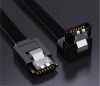 110 SATA Cable 7PIN/250mm 26AWG SATA 3.0 High Speed SSD Serial Cable 90 Elbow Of One Side Connector With Shrapnel