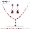 Gravity Custom luxury style cz zirconia imitation silver jewelry set