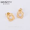 China jewelry factory customized small 24 carat gold earrings designs for customer