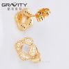 China jewelry factory customized small 24 carat gold earrings designs for customer