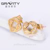 China jewelry factory customized small 24 carat gold earrings designs for customer