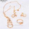 TZXG0112 Gravity stylish real luxury style dubai 18 carat gold plated jewellry sets with zircon