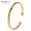 SHZH-103 Gravity jewelry wholesale custom fashion thin plating gold jewellery dubai bangle