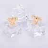 Newest fashion costume American wedding butterfly necklace and earring 18k gold plated body jewelry sets