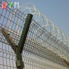 Welded Mesh Airport Fence Security Prison Wire Mesh Fence with Razor Barbed Wire