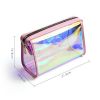 transparently iridescent Holographic Cosmetic Bag