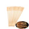 Biodegradable Paddle Rotating Bbq Skewer Disposable Bamboo Gun Skewer Burger Bamboo Sticks With Customize Logo