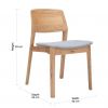 Wooden Minimalist Dining Chairs with Natural Color and Upholstery Seating