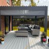 Building Deck Patio Metal Aluminum Gazebo Pergola