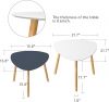 Coffee Side Table Home Bamboo Table Set 2 for Living Room