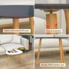 Coffee Side Table Home Bamboo Table Set 2 for Living Room