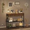 Entryway Table Side Table with Outlets and USB Ports,Console Table with 2 Drawers