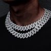 Solid 925 Sterling Silver Men's Miami Cuban Link Chain, Men Hip Hop Chain, Thick Italian Necklace or Bracelet for Men