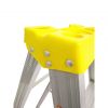 Aluminum single side step ladder with plastic tool tray