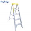 Aluminum single side step ladder with plastic tool tray