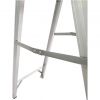 Aluminum single side step ladder with plastic tool tray