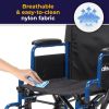 Drive Medical Blue Streak Lightweight Wheelchair with Swing-Away Footrests and Flip-Back Arms