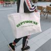 Customized letter Logo Printed Shopping Cotton Canvas Active Lifestyle sporty Tote Bag