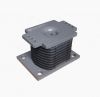 Leaf spring rubber mounting
