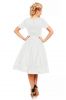 White Wedding Bridesmaid Dress Vintage Retro Fit Flare